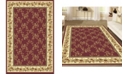 KM Home CLOSEOUT! 1427/1730/BURGUNDY Navelli Red 3'3" x 5'4" Area Rug